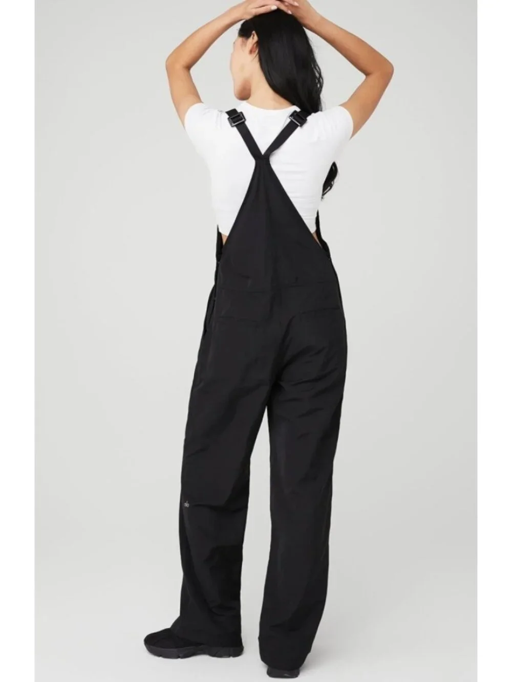 Alo Monterey Overalls Black Traveling Hiking Outdoor One-Piece Romper Jumpsuit S